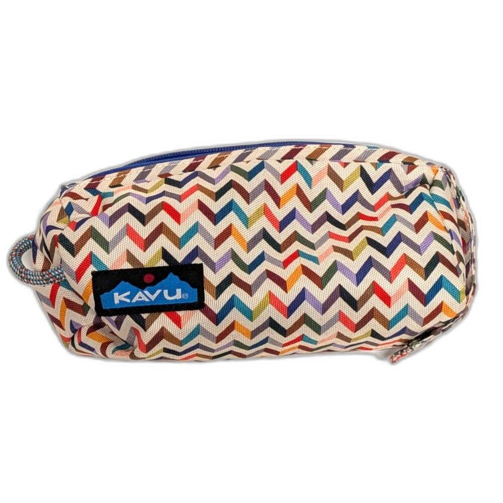 Kavu Makeup Pencil Toiletries Colorful Travel Bag Pouch 9 inch